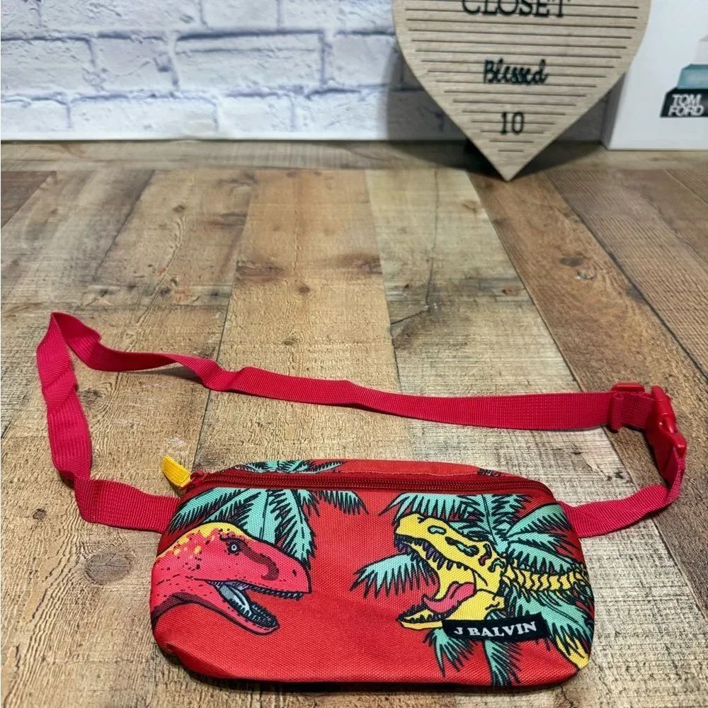 Original J Balvin Fanny Pack from Vibras Tour Dinosaurs belt bag